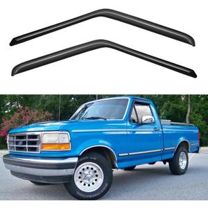 Window Rain Guards Visors for 1980-1996 Ford F150 Regular/Single Cab, Window Vent Wind Deflectors Shades for 1980-1996 Ford Bronco F250 F350 Standard Cab