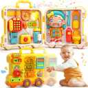 Toddler Toys for 1-2 Year Old Girl Boy Gift, Educational Montessori Toys for 1-2Year Old, Busy Board Baby Toys 6-12 Months Age, First Christmas and Birthday Gifts (Multicolored)