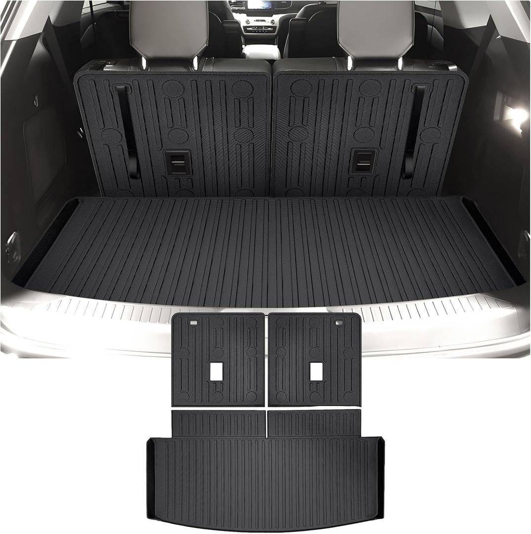 Cartist Trunk Mat & Backrest Mat Fits for Ford Explorer (6&7 Passenger) 2020-2025 2026 All Weather Rear Cargo mat for 2020-2026 Explorer Accessories