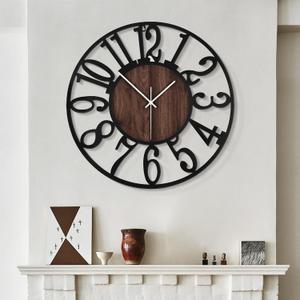 Vintage Large Silent Battery Operated Analog Clocks for Wall Decor, 20 IN