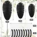 Yuxung 6 Sets Wedding Table Centerpiece Accessories Including 159 Pieces Natural Ostrich Feather Bulk Plastic Vases and Beads Necklaces for Wedding Home Party Centerpiece Supplies(Black)