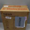 TIPGO Slim Bathroom Trash Can with Lid Soft Close, Step Pedal, 6 Liter / 1.6 Gallon Stainless Steel Trash Bin, Small Garbage Cans for Bedroom, Office, Kitchen (Matte Black