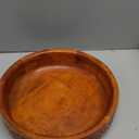 EDHAS Mango Wood Decorative Round Carved Bowl for Decoration, Centerpiece Bowl for Table (10" x 10" x 2.5")