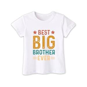 Big Brother T Shirt Gift for Toddler Boys Promoted to Big Brother Announcement T-Shirt Best Big Bro Tees Short Sleeve 2T-8Y