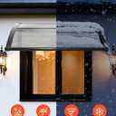 VEVOR Awnings for Door Entrance, 38" x 40" Window Door Awning Canopy Exterior with Drainage & ABS Bracket, Polycarbonate Cover Patio Door Awnings for Sun, UV, Rain, Snow ProtectionSmoky Gray