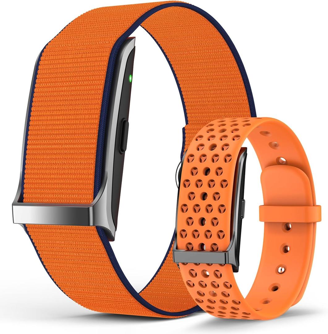 Smart Bracelet, Wearable Activity & Fitness Tracker Band, 24H Sleep Tracker, All-Day Continuous Heart Rate Blood Pressure Stress HRV Monitor, 120+ Sport Modes Smart Wristband with 2 Bands, Free APP