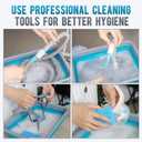 CPAP Cleaning kit Hose and Mask Brush with Collapsible Wash Basin TubSponge and Storage Hag6.9ft Extra Long Hose Brush, Compatible with 15mm and 22mm HosesBlue