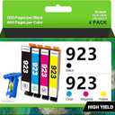 923 Ink Cartridges for HP Printers Compatible for HP 923 Ink Cartridges HP923 for HP Officejet Pro 8130e 8120e 8135e 8139e 8120e 8125e Printers (4 Pack 923 Ink Black Cyan Magenta Yellow Without Chip)