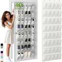 Unjumbly Over the Door Shoe Organizer with 40 Large Breathable Mesh Pockets, Space Saving Shoe Holder, Hanging Shoe Rack for Entryway Bedroom Closet Storage (White, 40 Pockets)