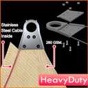 ColourTree Super Ring 16' x 16' x 16' Grey Triangle Sun Shade Sail, Commercial Grade UPF50 Canopy, Reinforced Corners & Edges, 260 GSM Fabric Heavy Duty