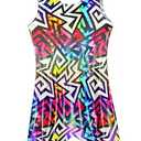Domusgo Gymnastics Leotards for Girls Sparkly One Piece Sleeveless Tumbling Rainbow Gyre Unitards Size 3t 4t