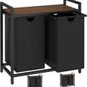 LAATOOREE Laundry Hamper, Two-Color 2  48L Laundry Basket with 2 Removable Laundry Sorter Bags and Top Shelf, Clothes Hamper for Laundry Room, Bathroom