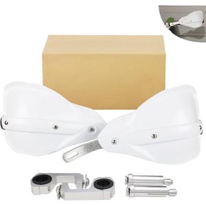 JFG RACING Dirt Bike Handguards,7/8" and 1 1/8" Handlebar Motorcycle Hand Guards Universal for Motorcycle Snowmobile Motocross Dirtbike Pit Bike Off Road ATV Enduro Scooter Accessories - White