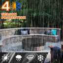 Fire Pit Cover Round, 52-57 Inch, Waterproof, Dustproof, Windproof, UV-Resistant