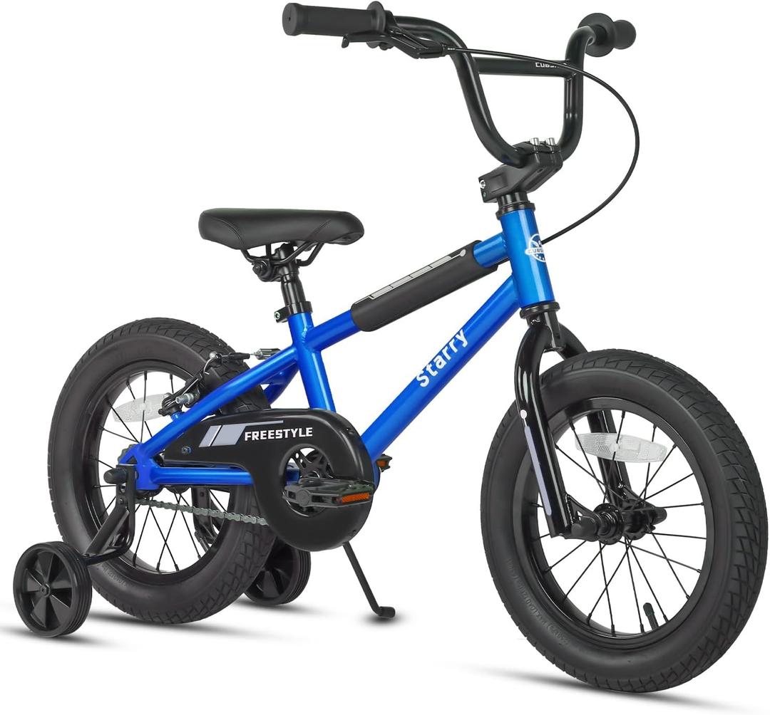 cubsala 14 Inch Kids Bike BMX Style Bicycle with Training Wheels Coaster Brake for 2-10 Years Old Toddlers Boys Girls Multiple Colors