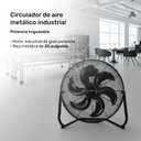 Taurus FLASH 20 Industrial Floor Fan | High Velocity Metal Grill Fan with Aerodynamic Plastic Blades | Powerful Quiet Air Circulator for Garage, Patio, Gym or Workshop, Adjustable Tilt