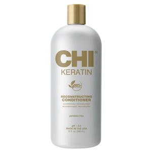 CHI Keratin Reconstructing Conditioner, Delivers Healthier Hair, Adds Shine & Helps Prevent Future Breakage, Sulfate, Paraben, & Cruelty-Free, 32 Oz (32 Fl Oz (Pack of 1))