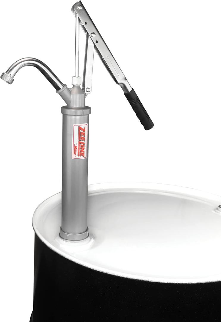 Zeeline By Milton ZE381, Lever Action Pump for 15-55 Gallon Drum Pump, 1 Gallon per 9 Strokes, Barrel Pump Hand Operated, Telescoping Suction Tube with 3 Different Locking Positions