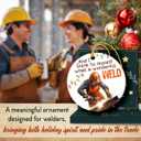 3 x Welder Ornament 2025, Unique Christmas Ornaments, Double Side Ceramic Ornament for Christmas Tree Decorations, Decorative Hanging Ornaments, Gifts for Welders, for Men