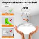 slochi Motion Sensor Light Indoor Wired, 8.7 Inch 3000K/4000K/6500K Closet Lights Motion Sensored, 18W 1800LM Flush Mount Ceiling Light for Hallway Pantry Stairwell Porch, White, 1 Pack-8.7 Inch