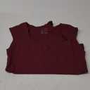 REORIA Butsmooth Women's Trendy Sexy Casual V Neck Double Lined Sleeveless Slimming Going Out Tank Top Bodysuits (Large, Burgundy)