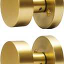 Gold Dummy Door Knobs Interior -for Satin Brass Door Knobs Suitable for Hallway, Wardrobe, Bathroom etc.for All Standard Size Doors, 2 Pack