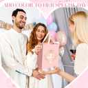 Humyoun 6 Pcs Pink Baptism Christian Religious Gift Bags with Cross Design Bulk 10.6 x8.2 x5.5 First Communion Baptism Confirmation Gift Bag for Baby Wedding Easter Clergy Day