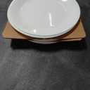 Corelle Vitrelle 7-Piece Dinner Plates Set Triple Layer Glass and Chip Resistant, Lightweight Round Plates, Winter Frost White