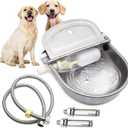 Automatic Water Bowl for Dog Large Size,Animal Drinking Water Bowl,Outdoor Dog Water Bowl,304 Stainless Steel Water Bowl with Float Valve, Drain Hole, Pipe,for Poultry and Livestock