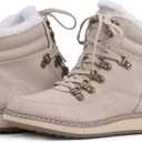 WHITE MOUNTAIN Women's Shoes Tamasha Lace-Up Hiker Bootie (7.5, Ice/Fabric)