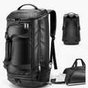 LOKASS Gym Bag for Men/Women-Duffle Sports Bag with Shoe Compartment, Black 1, 1, 1