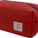 Carhartt Durable Travel Kit, Organize Essentials W/the Water Resistance Free Toiletry Bag (Industry Red)