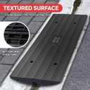 Pyle Car Driveway Curbside Bridge Ramp - Heavy Duty Rubber Threshold Curb Ramp, Used for Loading Dock, Garage, Sidewalk, Truck, Scooter, Bike, Motorcycle, Wheelchair Mobility, Other Vehicle - Pyle