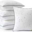 MIULEE 18x18 Outdoor Pillows, Pack of 4 Water Resistant Waterproof Pillow Inserts Decorative Stuffer for Sofa Couch Patio and Garden (18x18 Inch (Pack of 4))