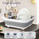 Collapsible Bowls, Plates, and Dishes Drainer, Portable Space-Saving Dish Rack for Kitchen, RV, Campers, and Travel Trailers