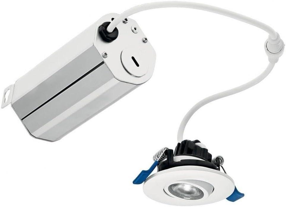 Kichler Direct-to-Ceiling 2 inch Round Mini Gimbal 27K LED Downlight in White (1.75x15x3)