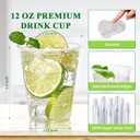 Vplus 2000 Pack 12 OZ Clear Plastic Cups, 12 Ounce Disposable Drinking Cold Water Party Bulk Plastic Cups for Business Wedding Party, 3.54 inches x 4.02 inches