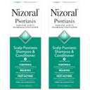 Nizoral Psoriasis Shampoo & Conditioner, 11 Oz, Gentle Scalp Treatment, Relieves Itching, Flaking, Redness, Scaling Effective Scalp Psoriasis Shampoo with Salicylic Acid and Tea Tree Oil (Pack of 2)