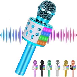 Bluetooth Karaoke Microphone Wireless: Professional Cordless Karaoke Mic for Kids Adult Singing
