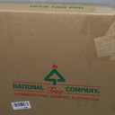 National Tree Company 24 in Pre-Lit Wintry Pine Flocked Artificial Christmas Wreath, Christmas Decoration with Pinecones, Red Berries, 50 Clear LED Lights, 113 Tips, Timer, Green