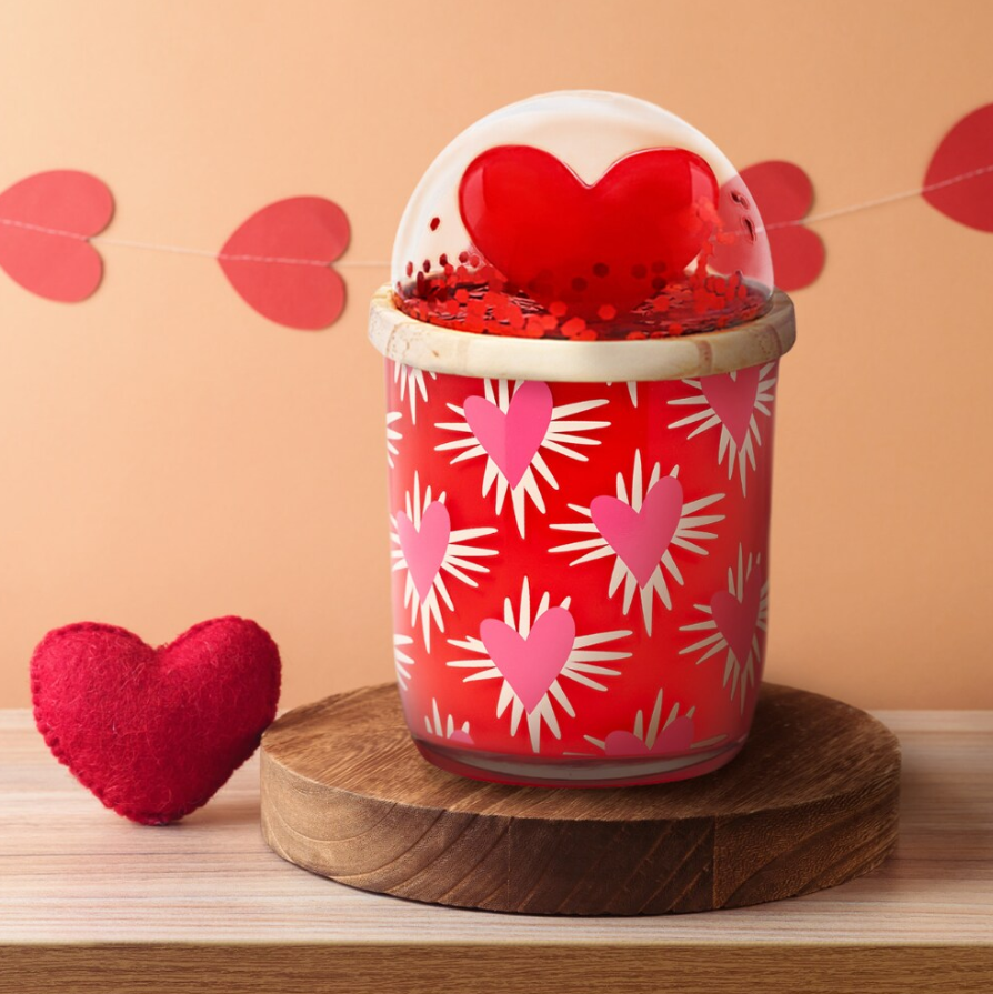 House of Velas Valentine's Snow Globe Babe 8 ounces