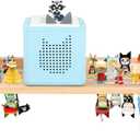 for Tonie Shelf,Tonies Storage for Creative Toniebox 2/1 Magnetic Wall Shelf for Tonie Figures Characters,Hanging Shelf for Kids (Natural)