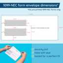 Blue Summit 1099 NEC Forms 2025 with Envelopes, 25 2025 1099 NEC Tax Forms, 4 Part Kit, Compatible with QuickBooks and Accounting Software, 25 Self Seal Envelopes with 3 1096 Included