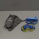 Vvinca Kids Goggles with Comfort Fabric Strap, Kids Swim Goggles Wide View Anti-Fog/UV No Leaking Swimming Goggles for 3-14 (06-blue & Yellow)