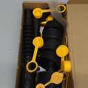 Gas Can Spout Replacement 3 Kits, Gas Can Nozzle Replacement Set for most 1/2/5 Gallon Gas Cans, Upgraded Fuel Tank Spout with Flexible Nozzle, Vent Cap, Thick Rubber Pad, Spout Cover, Black