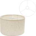 Drum Lamp Shades (Spider Fitter & E27/E26/E14 Fitter) for Table Lamps 12" Top x 12" Bottom x 8" High Linen Lampshade Lamp Shade for Floor Lamps Bedside Lamps, Linen, Assembly Required