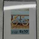 Snap® 8x10 Matted to 5x7 Front Load Photo Frame - Black