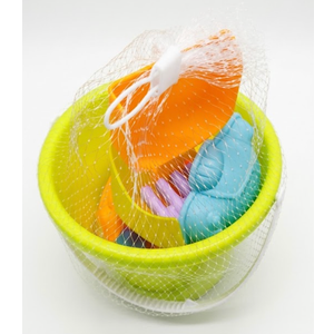 Beach Toys Set for Kids 3-10, Collapsible Sand Buckets with Beach Molds and Mesh Bag, Travel Toys for Toddlers Kids