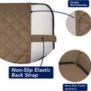 PureFit Reversible Quilted Sofa Cover, Water Resistant Slipcover Furniture Protector, Washable Couch Cover with Non Slip Foam and Elastic Straps for Kids, Dogs, Pets (X Large , Camel/Ivory)
