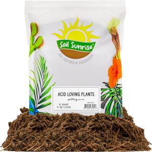 Soil Sunrise Acid Loving Plant Potting Soil Mix (12 Quarts) Premium Container Blend pH Balanced for Azaleas, Rhododendrons, Blueberries and More